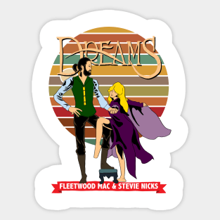 DREAMS FLEETWOOD MAC AND STEVIE NICKS Sticker